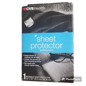 CVS Health Waterproof Reusable 30" x 34" Sheet protector machine washable New